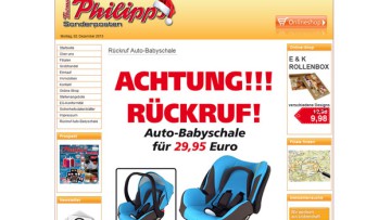 Sicherheitsmängel: Rückruf für chinesischen Babysitz