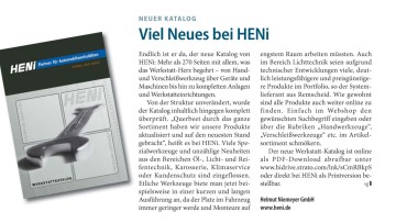 Neuer Katalog: Viel Neues bei HENi