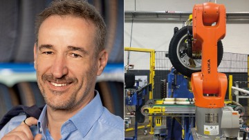 Tiemo Emig ist einer der beiden Geschäftsführer der RR Team GmbH. Re.: Automatische Montageanlage für Reifen in Lissendorf