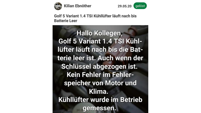 FabuCar Problem Kühlerlüfter