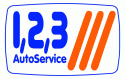 1,2,3///AutoService ist wieder da 123 Logo neu