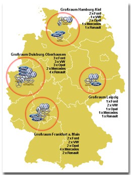 Karte Werkstättentest Renault