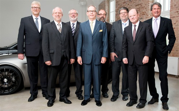 v. l. n. r.: Kurt Heinen - Vizepräsident für Tourismus, Dr. August Markl - Erster Vizepräsident des ADAC, Thomas Burkhardt - Vizepräsident für Technik, Peter Meyer - Präsident des ADAC, Ulrich Klaus Becker - Vizepräsident für Verkehr, Klaus-Peter Reimer -