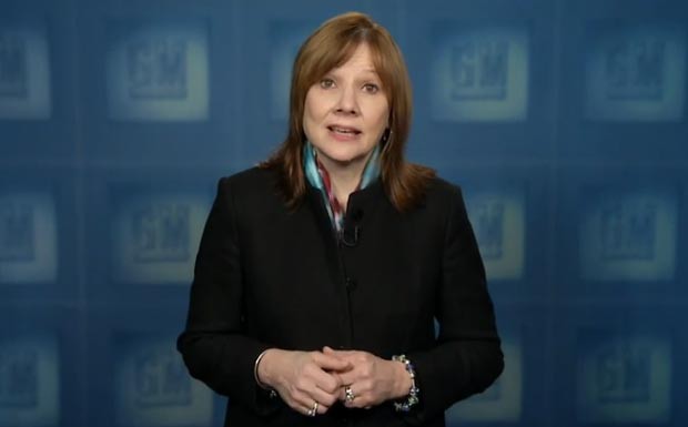 Videobotschaft Mary Barra Rückrufe General Motors