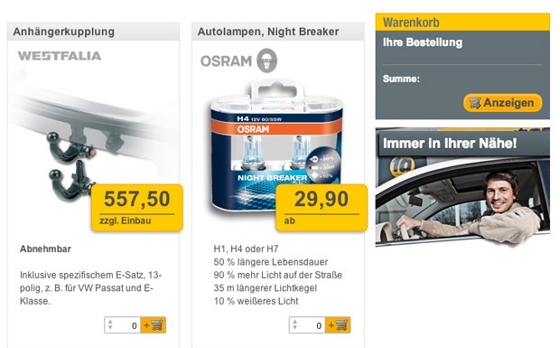 1a Autoservice Onlineplattform "go1a.de"