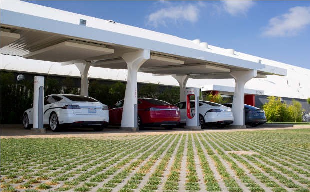 Tesla Model S Ladestationen