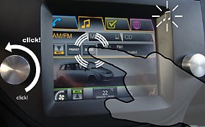 Multimedia: Haptische Rückmeldung von Touchscreens ist sicherer Visteon Multimedia Touchscreen