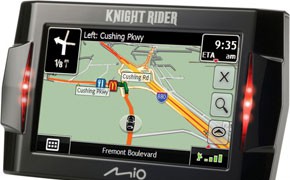 Am Rande: K.I.T.T. navigiert wieder Mio Knight Rider GPS