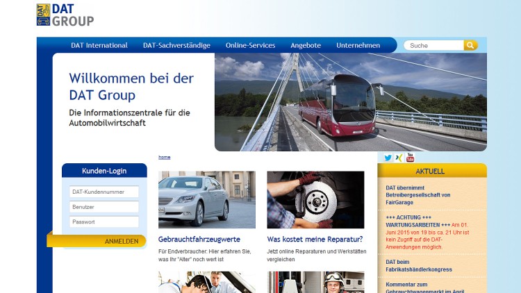 DAT-Homepage