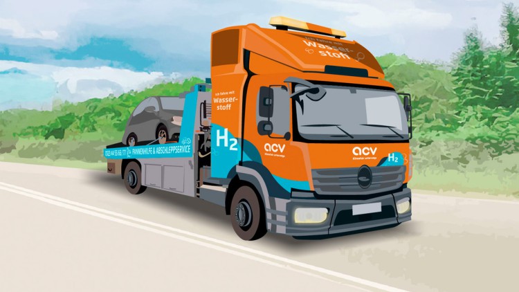 ACV: 2026 kommt Deutschlands erster Wasserstoff-Abschleppwagen auf die Straße