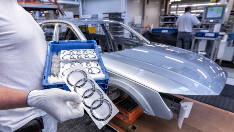 Audi; Audi-Logo; Audi-Ringe; Audi-Produktion Ingolstadt