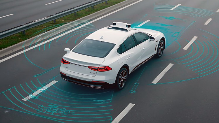 Autonomes Fahren mit Sensoren-Daten