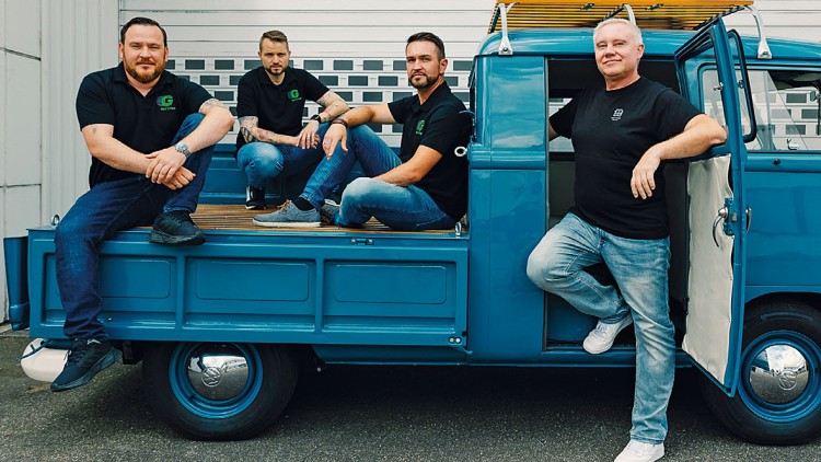 Sie machen es den Werkstätten leicht – das Gettygo-by-Motoo-Team (v.l.): Reinhold Draht, Thorsten Bauer, Viktor Schick und Gregor Knosala