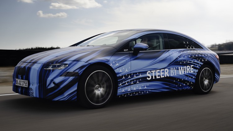 Mercedes-Benz EQS mit Steer-by-wire-Lenkung