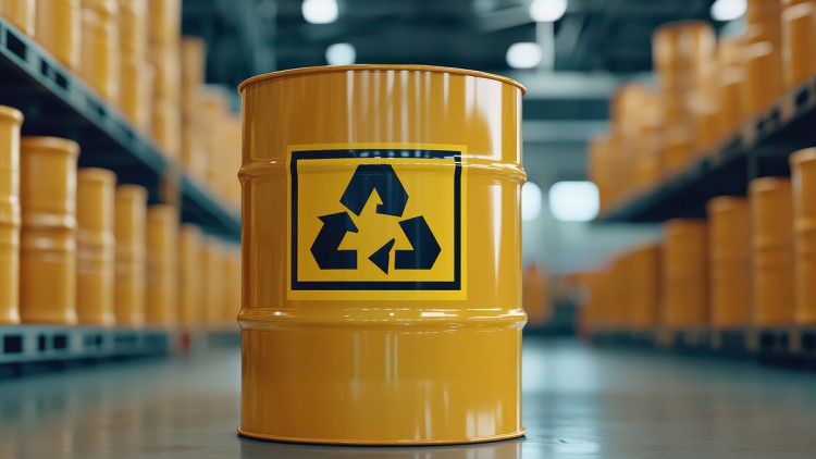 Durch den Einsatz von recyceltem Stahl in Metallfässern lässt sich der Energieverbrauch laut Shell um das 20-fache reduzieren, auch der Wasserverbrauch wird verringert.