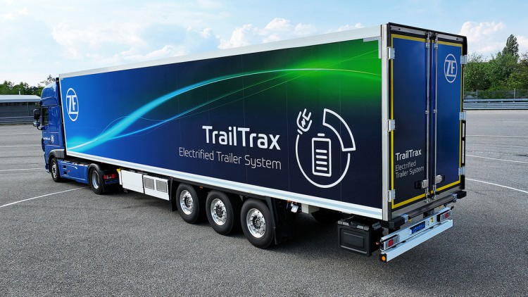 Mit dem TrailTrax zeigt ZF eine Möglichkeit auf, Diesel-Lkw zu hybridisieren und damit sparsamer zu machen