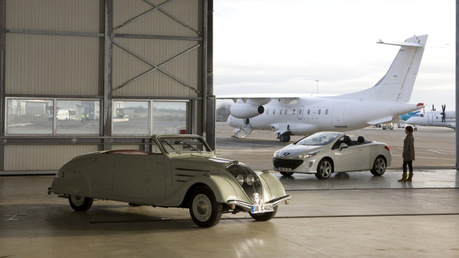 Peugeot 402 Eclipse ab 1935 und Peugeot 308 CC ab 2009
