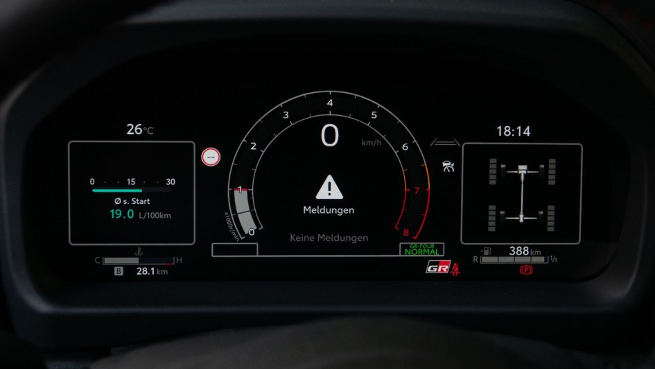 Ansicht Kombiinstrument Yaris GR