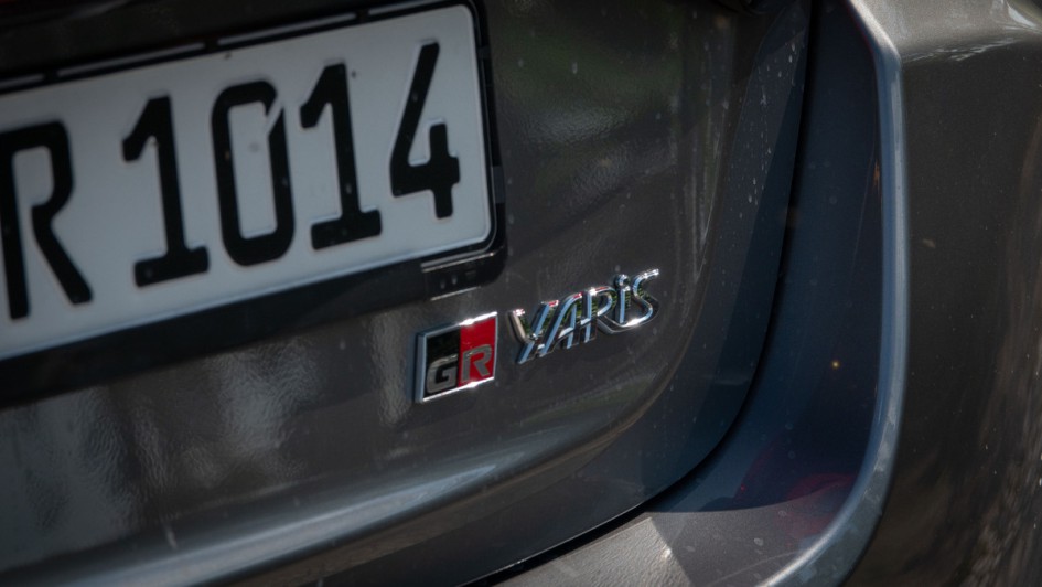 Schriftzug am Heckdeckel des Toyota GR Yaris