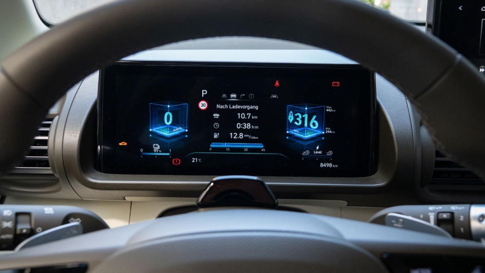 Kombiinstrument des Hyundai Inster in Nahaufnahme