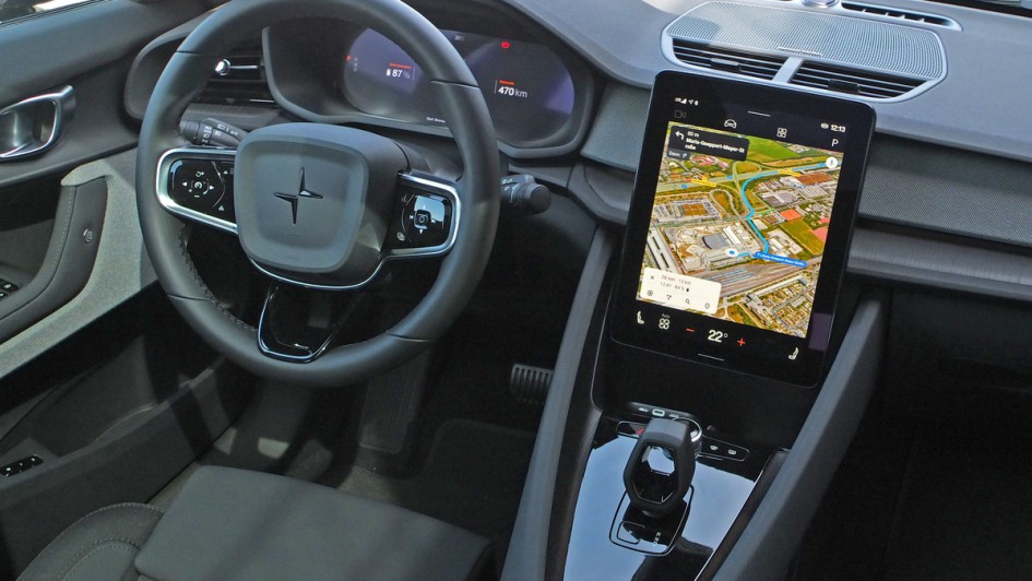 Cockpit vom Polestar 2 Facelift-Modell