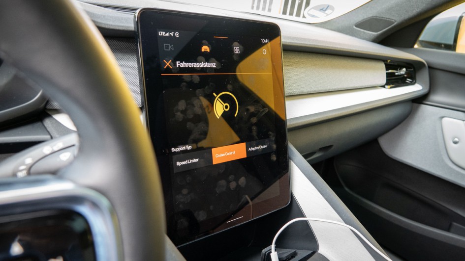 Optionen zur EInstellung des Tempomaten im Polestar 2