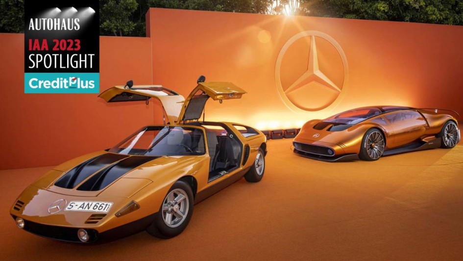 Orangefarbenes Konzeptfahrzeug Vision One-Eleven