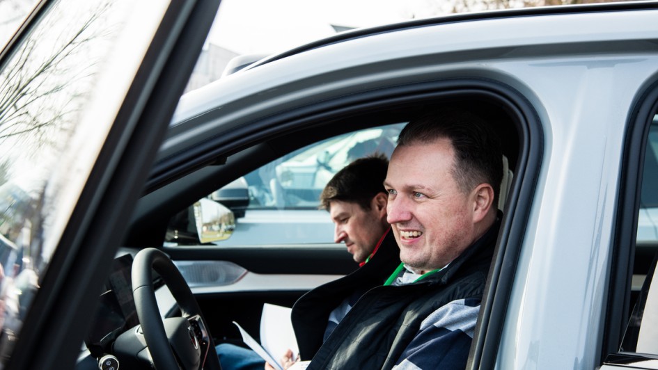 Los geht die Testfahrt im Volvo EX90