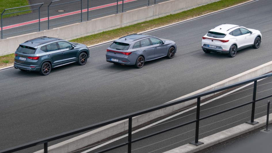 Cupra Formentor, Cupra Leon, Cupra Ateca auf der Zielgerade des Bilster Berg