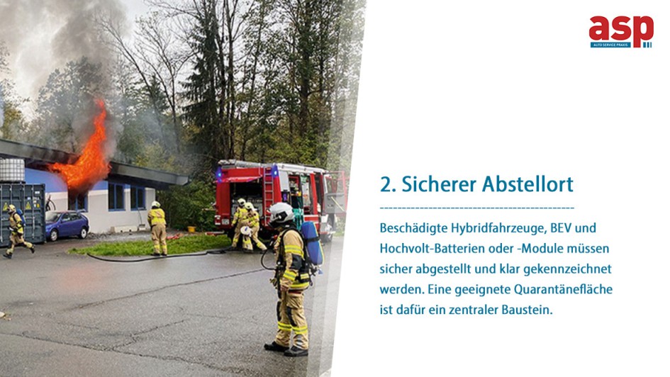 Werkstatt verunfalltes E-Auto