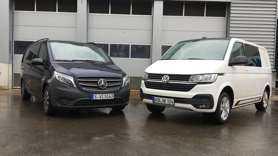 VW Transporter vs. Mercedes Vito Test (2023)